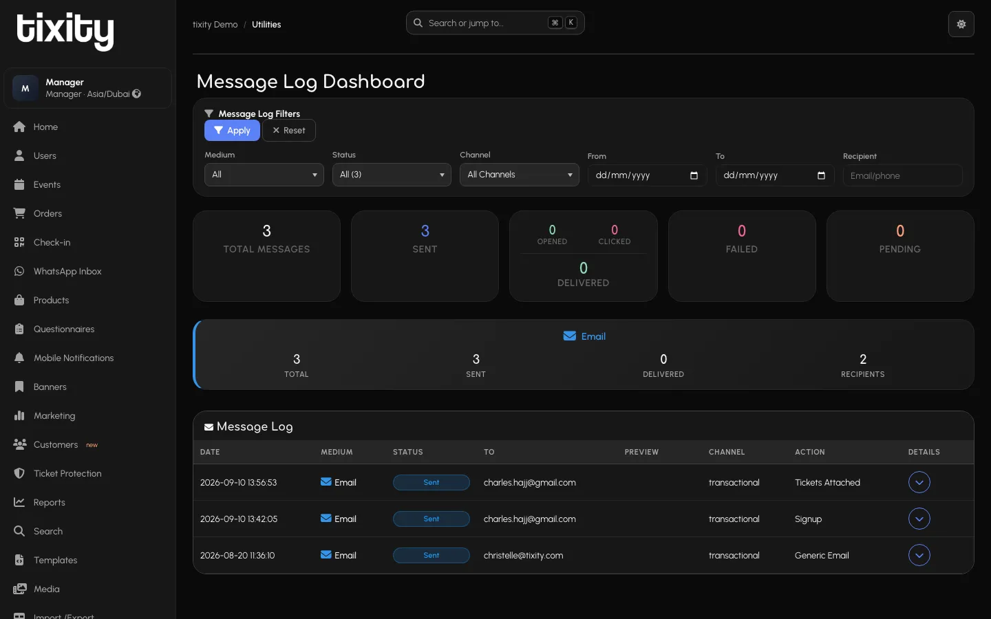 Utilities in dark mode