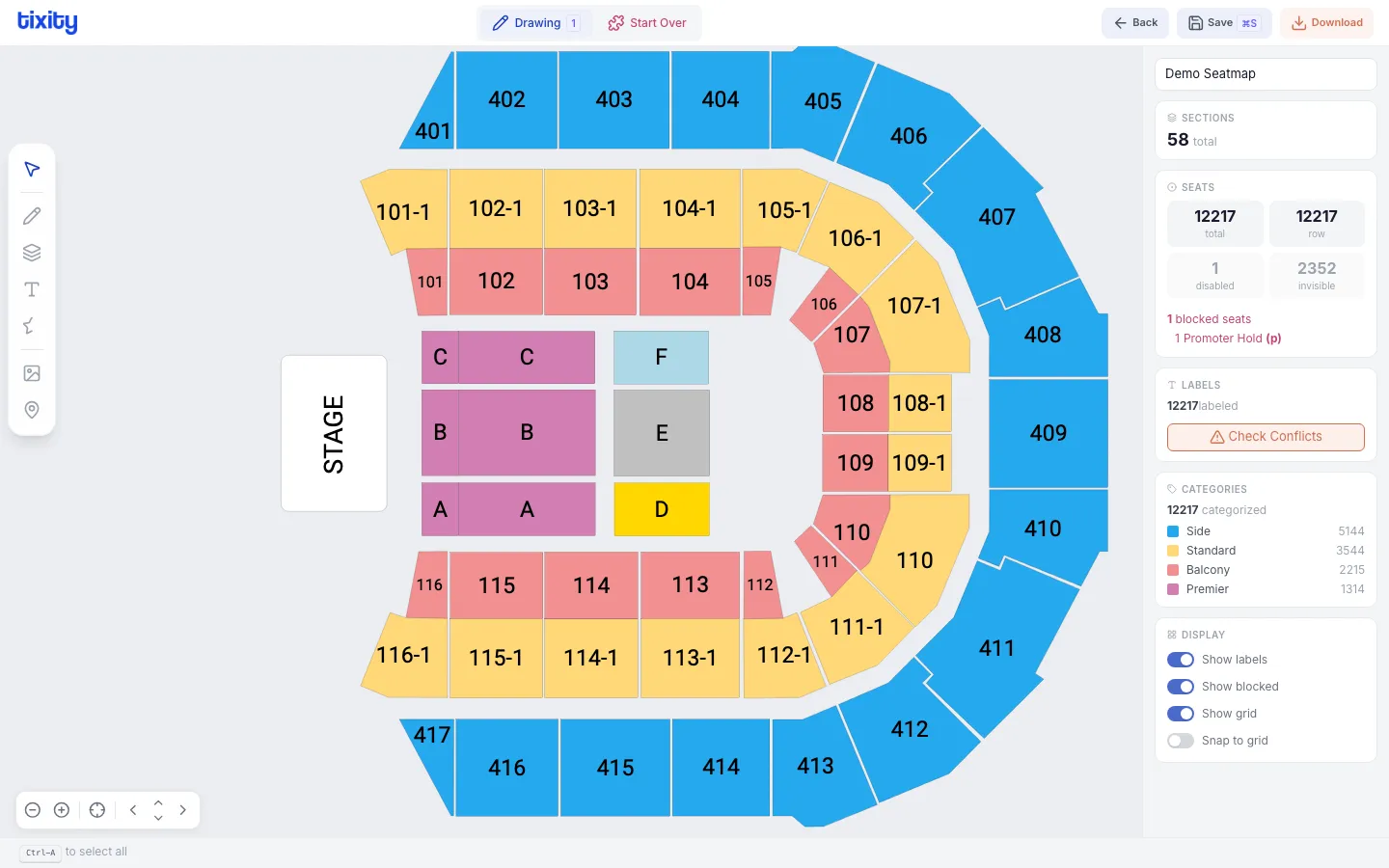 categories - coca cola arena